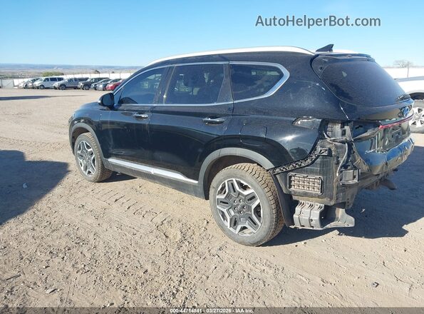 KM8S3DA18MU008274 2021 HYUNDAI SANTA FE HYBRID Black Задня ліва чверть
