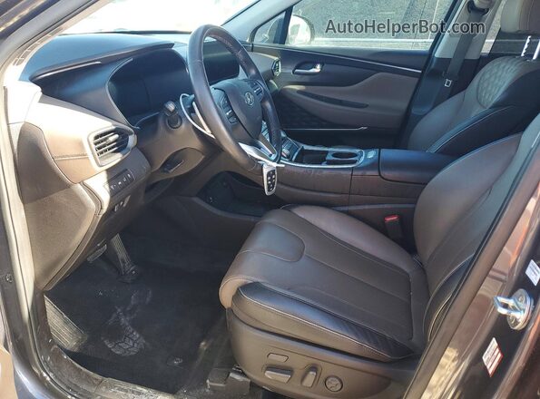 KM8S5DA14MU009643 2021 HYUNDAI SANTA Gray წინა სალონის ხედი