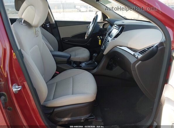 KM8SM4HF7HU202072 2017 HYUNDAI SANTA FE Красный Вид салона спереди