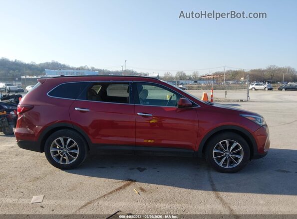 KM8SM4HF7HU202072 2017 HYUNDAI SANTA FE Красный Вид задней части салона