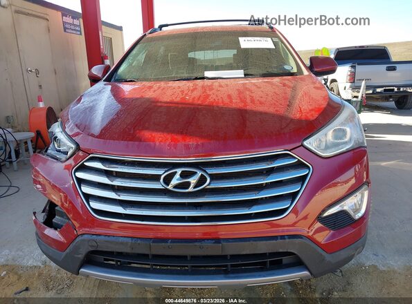 KM8SM4HF8GU148439 2016 HYUNDAI SANTA FE Red უკანა სალონის ხედი