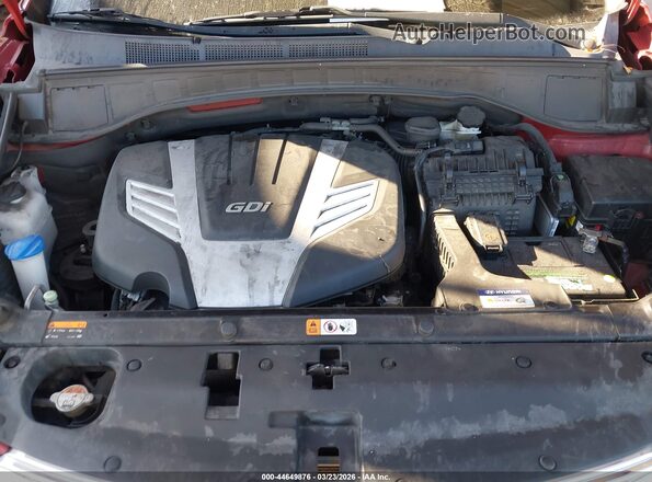 KM8SM4HF8GU148439 2016 HYUNDAI SANTA FE Red უკანა ხედი
