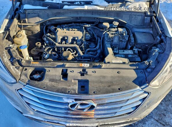 KM8SMDHF2GU144077 2016 HYUNDAI SANTA Silver Вид підкапотного простору