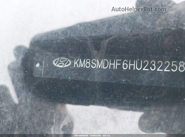 KM8SMDHF6HU232258 2017 HYUNDAI SANTA FE Gray 