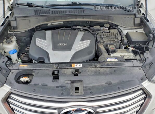 KM8SN4HF9KU307619 2019 HYUNDAI SANTA White Vista del compartimento del motor