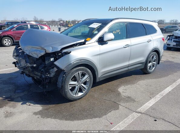 KM8SRDHFXGU133684 2016 HYUNDAI SANTA FE Gray წინა მარცხენა ხედი სამი მეოთხედიდან
