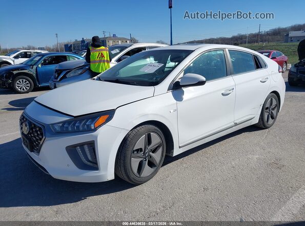 KMHC05LC3LU235159 2020 HYUNDAI IONIQ HYBRID White Առջևի ձախ երեք քառորդ տեսարան