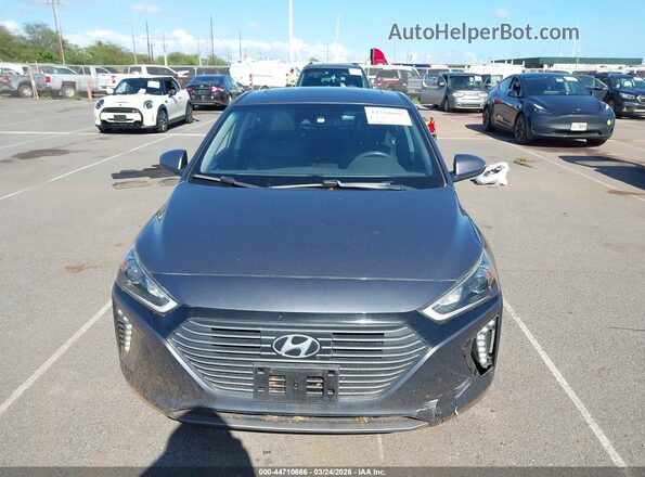 KMHC05LC5JU065092 2018 HYUNDAI IONIQ HYBRID Gray Вид щитка приладів
