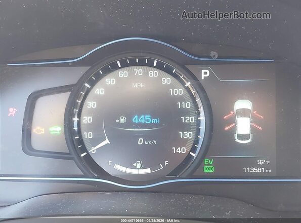 KMHC05LC5JU065092 2018 HYUNDAI IONIQ HYBRID Gray Вид задніх сидінь