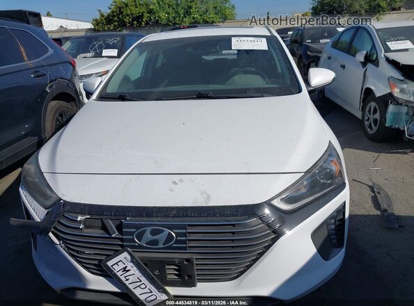 KMHC05LCXKU134232 2019 HYUNDAI IONIQ HYBRID White Vista interior trasera