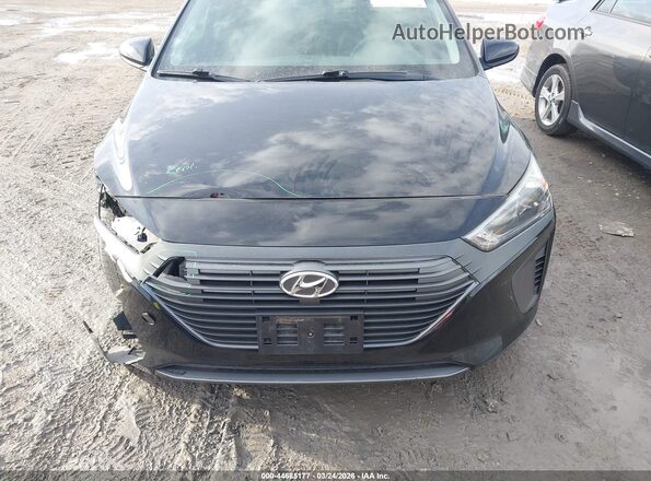 KMHC65LC0HU030078 2017 HYUNDAI IONIQ HYBRID Black Widok zestawu wskaźników