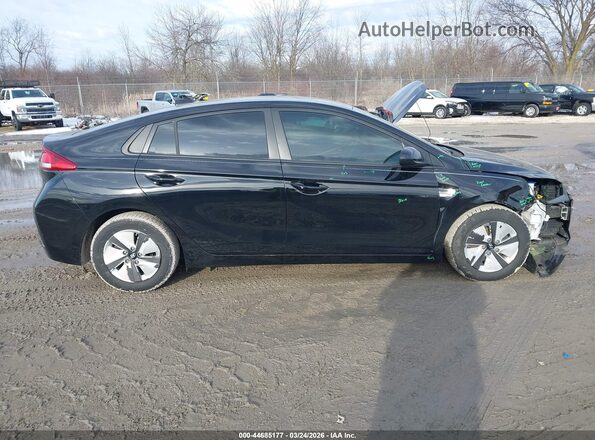 KMHC65LC0HU030078 2017 HYUNDAI IONIQ HYBRID Black Widok wnętrza z tyłu