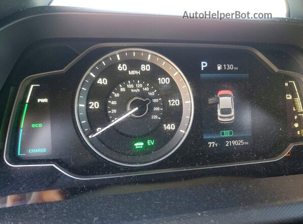 KMHC65LC0LU227938 2020 HYUNDAI IONIQ Черный Вид щитка приборов