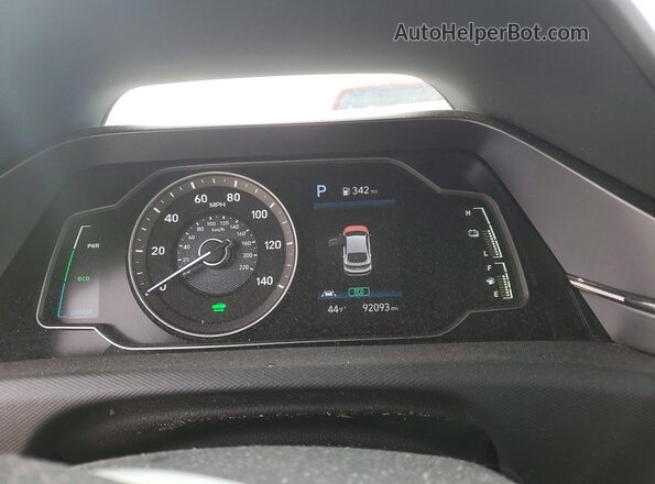 KMHC65LC0MU255630 2021 HYUNDAI IONIQ White Вид щитка приладів