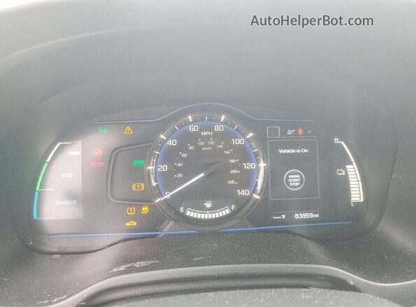 KMHC65LC1KU158420 2019 HYUNDAI IONIQ Silver Սարքավորումների վահանակի տեսք