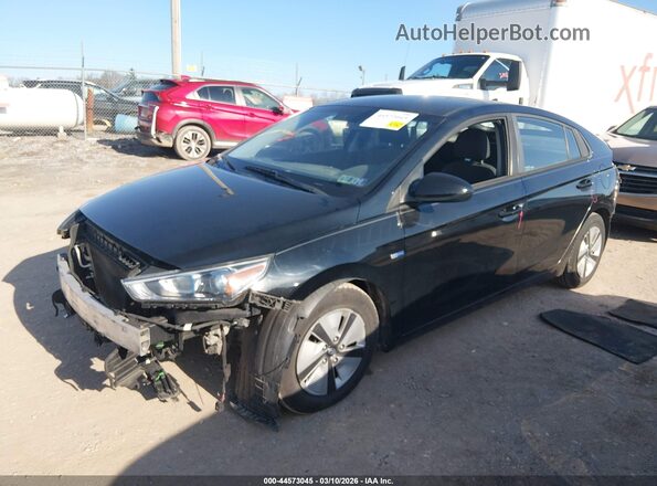 KMHC65LC2KU174870 2019 HYUNDAI IONIQ HYBRID Black Առջևի ձախ երեք քառորդ տեսարան