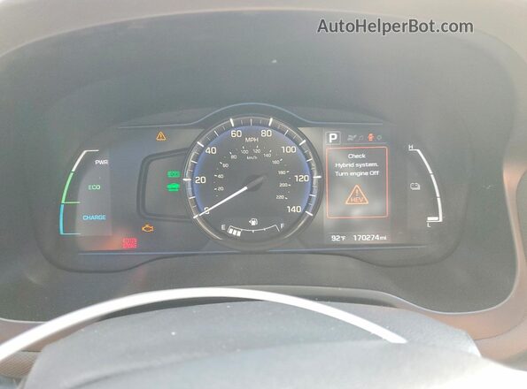KMHC65LC3JU072797 2018 HYUNDAI IONIQ Синий 