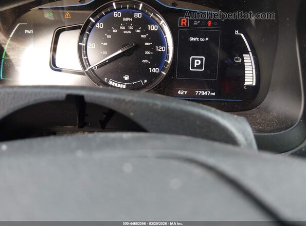 KMHC65LC4JU065194 2018 HYUNDAI IONIQ HYBRID Blue Widok tylnych siedzeń