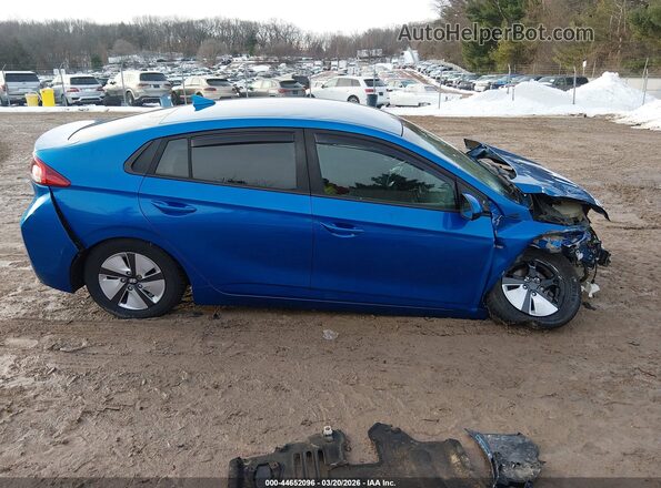 KMHC65LC4JU065194 2018 HYUNDAI IONIQ HYBRID Blue Widok wnętrza 360 stopni