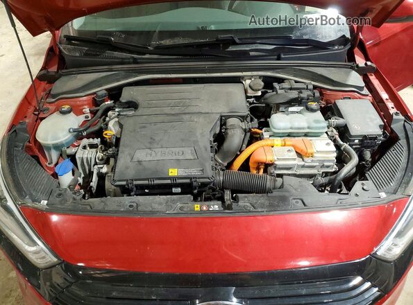 KMHC65LC5KU124819 2019 HYUNDAI IONIQ Red Widok wnętrza z tyłu