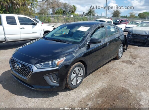 KMHC65LC5MU257602 2021 HYUNDAI IONIQ HYBRID Black Առջևի ձախ երեք քառորդ տեսարան