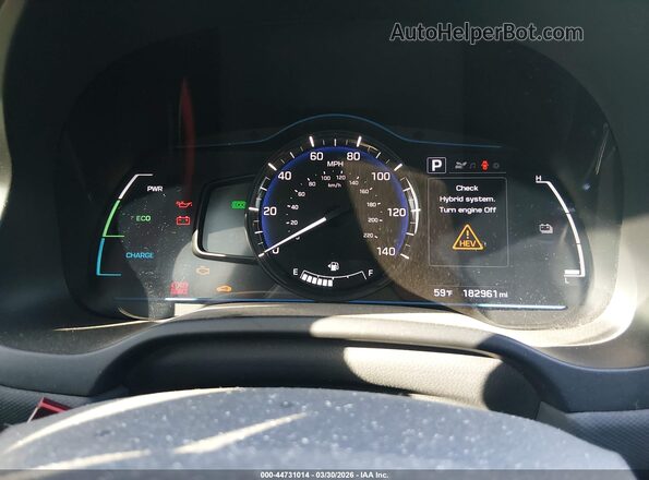 KMHC65LC8JU074027 2018 HYUNDAI IONIQ HYBRID Silver უკანა სავარძლების ხედი