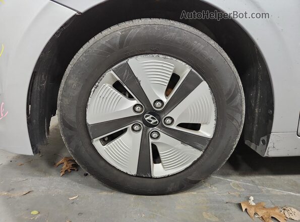 KMHC65LCXMU257739 2021 HYUNDAI IONIQ Silver Widok naklejki z numerem VIN