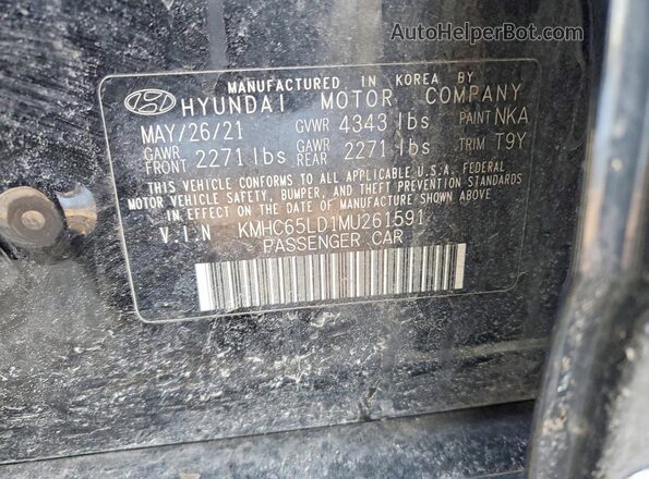 KMHC65LD1MU261591 2021 HYUNDAI IONIQ Black Widok komory silnika