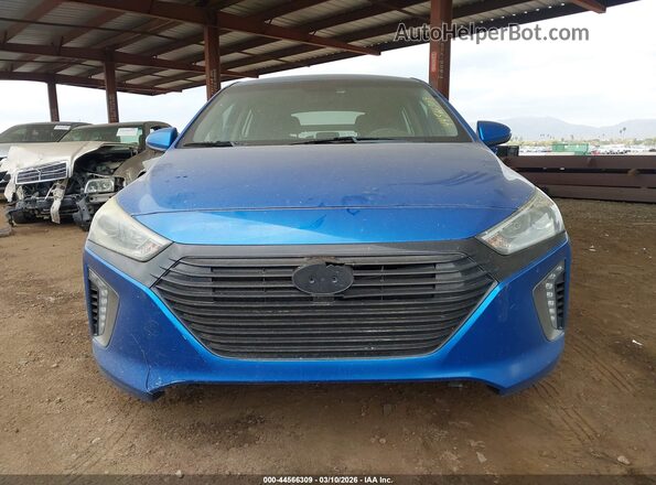KMHC75LC0JU072916 2018 HYUNDAI IONIQ HYBRID Blue Front view