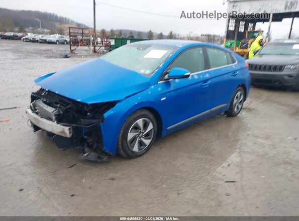 KMHC75LC0JU090624 2018 HYUNDAI IONIQ HYBRID Blue Przód lewy