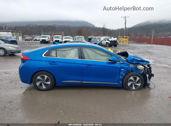 KMHC75LC0JU090624 2018 HYUNDAI IONIQ HYBRID Blue Widok wnętrza 360 stopni