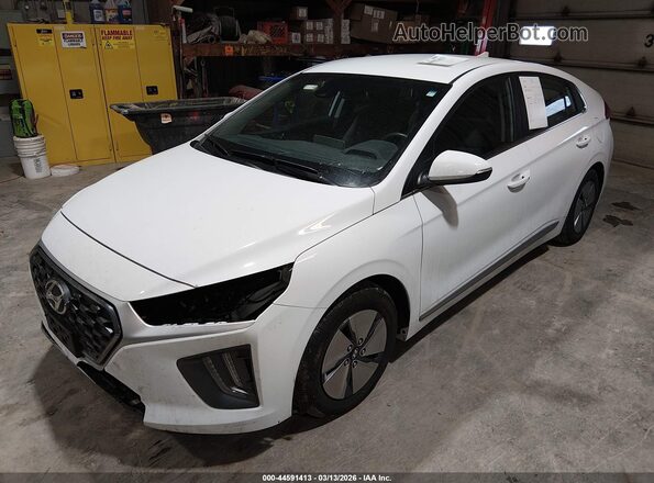 KMHC75LC1NU274167 2022 HYUNDAI IONIQ HYBRID White Առջևի ձախ երեք քառորդ տեսարան