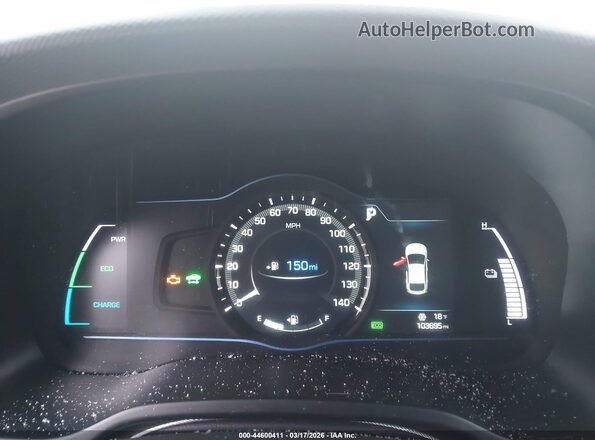 KMHC75LC6HU057265 2017 HYUNDAI IONIQ HYBRID Черный Вид задних сидений
