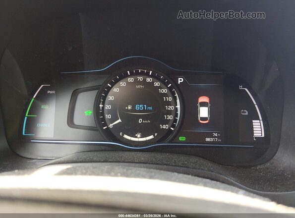 KMHC75LC6JU092250 2018 HYUNDAI IONIQ HYBRID Blue უკანა სავარძლების ხედი
