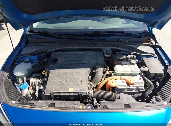 KMHC75LC6JU092250 2018 HYUNDAI IONIQ HYBRID Blue უკანა ხედი