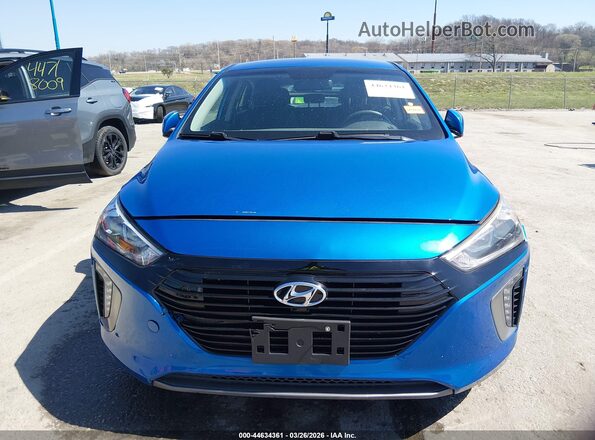 KMHC75LC6JU092250 2018 HYUNDAI IONIQ HYBRID Blue ხელსაწყოთა პანელის ხედი