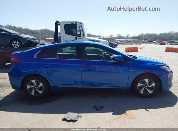 KMHC75LC6JU092250 2018 HYUNDAI IONIQ HYBRID Blue უკანა სალონის ხედი