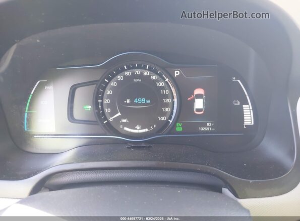 KMHC75LC7KU145149 2019 HYUNDAI IONIQ HYBRID Gray Rear seats view