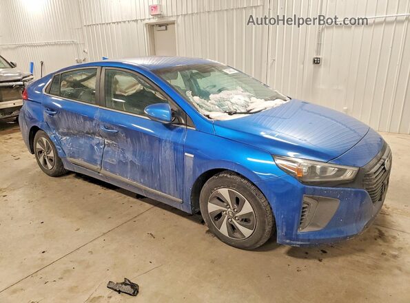 KMHC75LC9HU047992 2017 HYUNDAI IONIQ Blue Delantero derecho