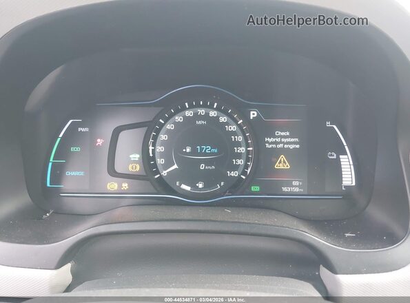 KMHC75LC9JU065818 2018 HYUNDAI IONIQ HYBRID Silver Widok tylnych siedzeń