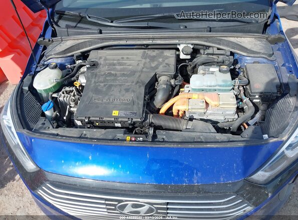 KMHC75LD7KU105677 2019 HYUNDAI IONIQ PLUG-IN HYBRID Blue Вид ззаду