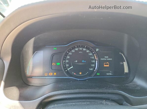 KMHC85LC2HU051542 2017 HYUNDAI IONIQ White Vista del cuadro de instrumentos