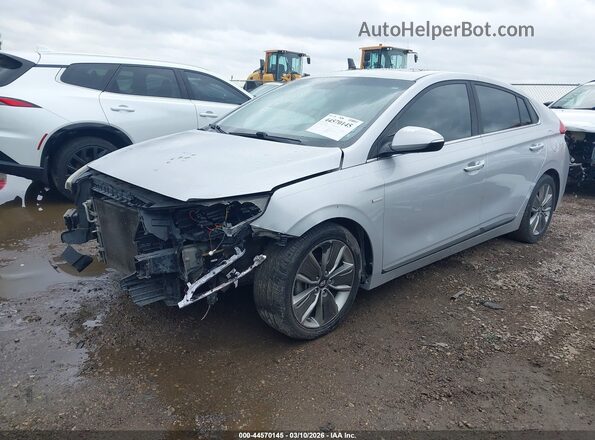 KMHC85LC3JU075094 2018 HYUNDAI IONIQ HYBRID Silver Առջևի ձախ երեք քառորդ տեսարան
