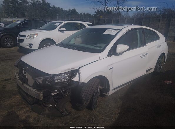 KMHC85LJ8LU061158 2020 HYUNDAI IONIQ ELECTRIC White წინა მარცხენა ხედი სამი მეოთხედიდან