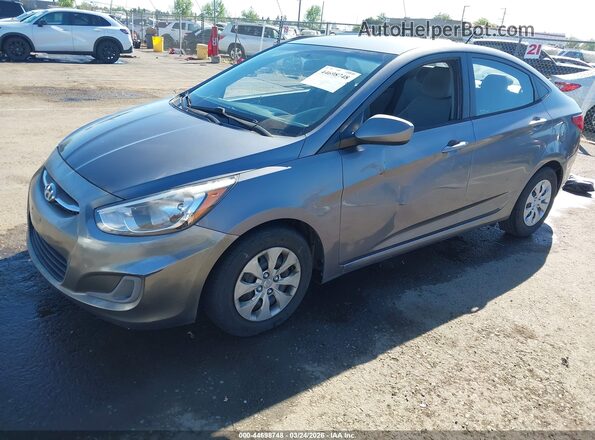 KMHCT4AE1GU967544 2016 HYUNDAI ACCENT Gray Передня ліва чверть