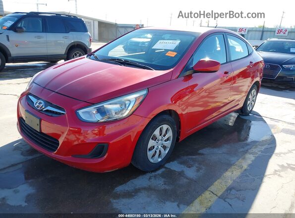 KMHCT4AE1GU970685 2016 HYUNDAI ACCENT Red Передня ліва чверть