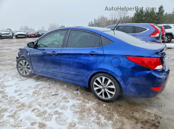 KMHCT4AE4GU089947 2016 HYUNDAI ACCENT Blue Задня ліва чверть