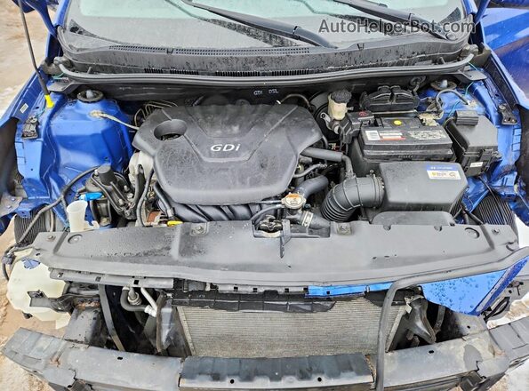 KMHCT4AE4GU089947 2016 HYUNDAI ACCENT Blue Вид задньої частини салону