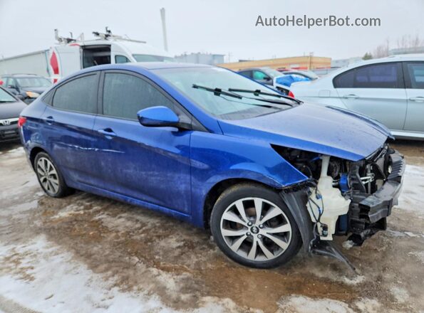 KMHCT4AE4GU089947 2016 HYUNDAI ACCENT Blue Передня права чверть
