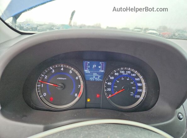 KMHCT4AE4GU089947 2016 HYUNDAI ACCENT Blue Вид щитка приладів